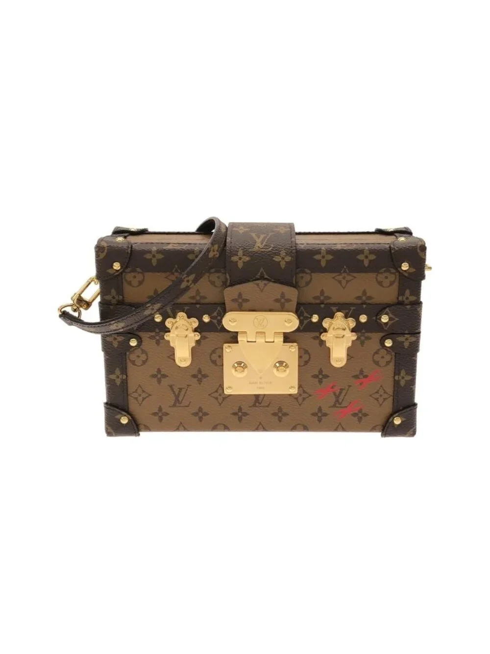 Louis Vuitton Monogram Reverse Petite Malle Shoulder Bag